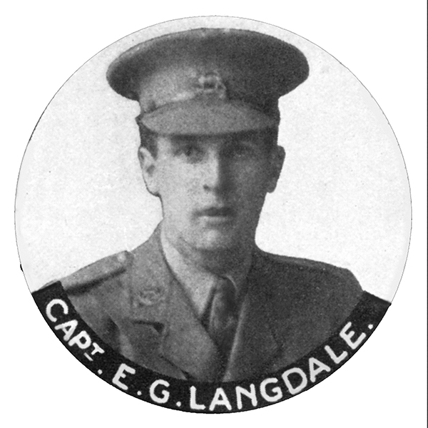 Captain Edward George LANGDALE (1902) - Photo: from ‘Rutland and the Great War’ by George Phillips, published in 1920; courtesy of Claire Gibson and the Rutland Remembers team - www.rutlandremembers.org Captain Edward George LANGDALE (1902) - Photo: from ‘Rutland and the Great War’ by George Phillips, published in 1920; courtesy of Claire Gibson and the Rutland Remembers team - www.rutlandremembers.org