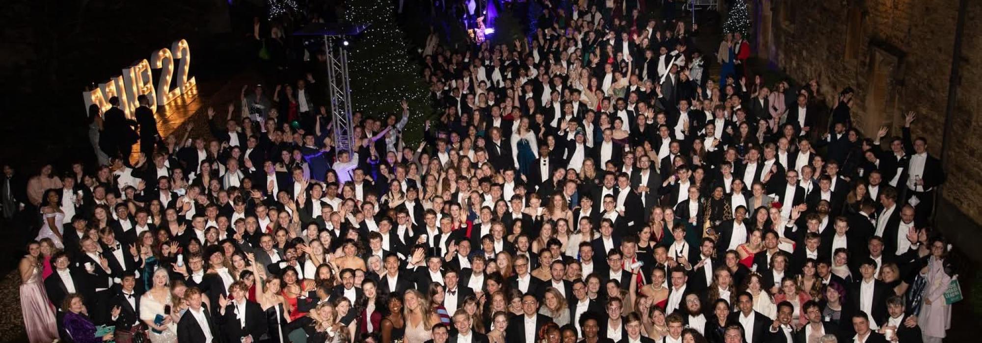 A group photo of Merton Winter Ball 2022