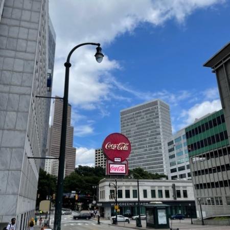 Street in Atlanta with Coca Cola sign - Photo: ©Joe Clarke